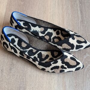 Rothy's Leopard Print Pointed Toe Flats
